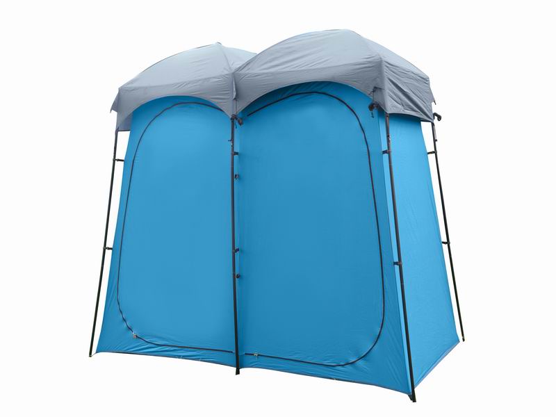 2-Room Portable Pop-up Camping Shower Tent